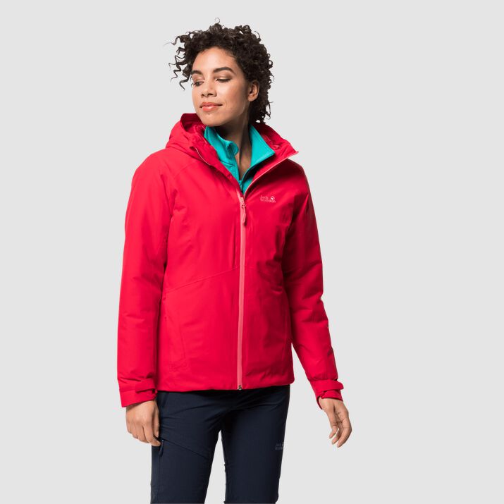 Jack Wolfskin Womens Argon Storm Winter Jacket Red 710283VUC